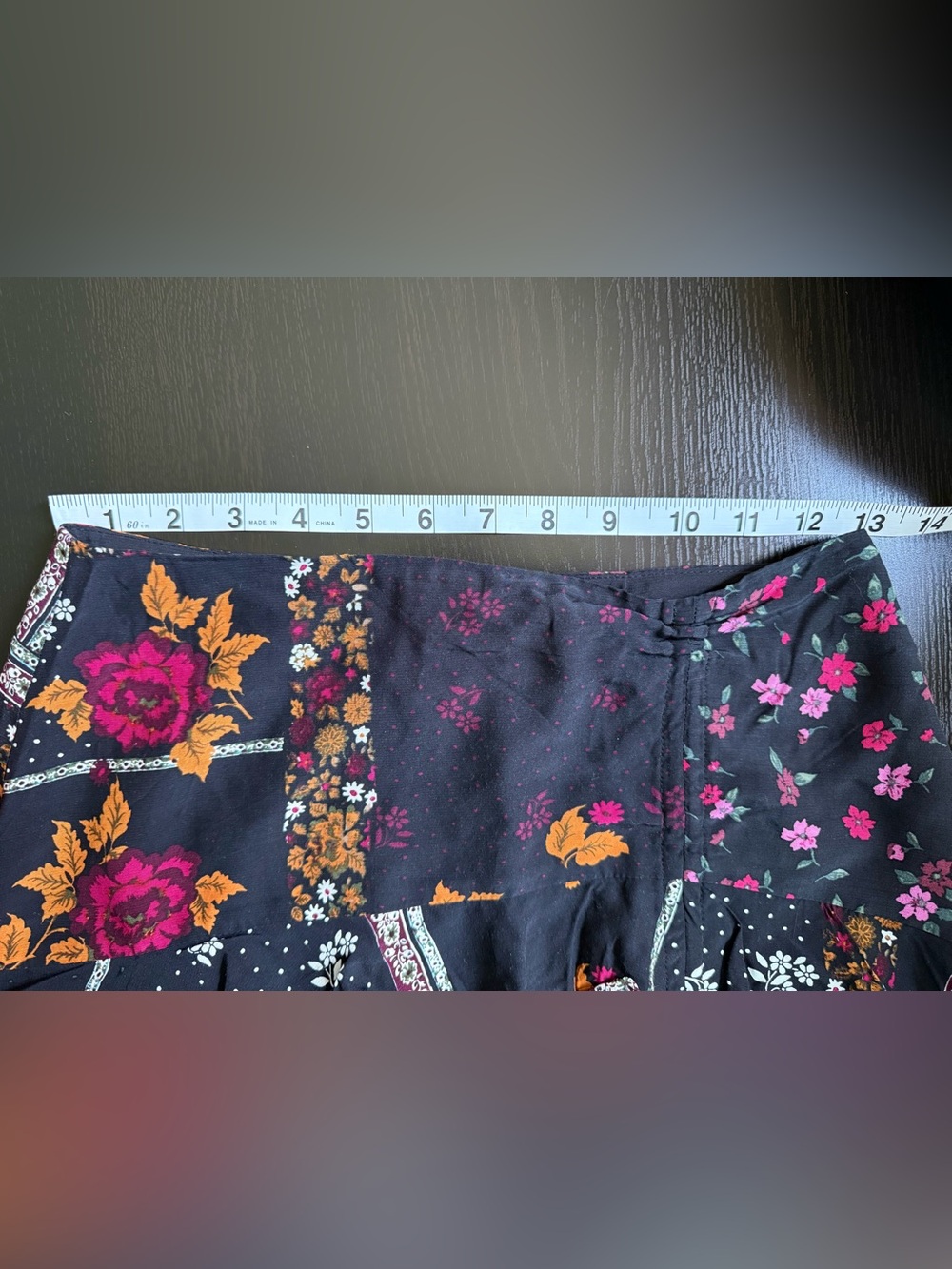 For Love & Lemons Patchwork Floral Ruffle Skirt Size S Boho Mini - Picture 12 of 13